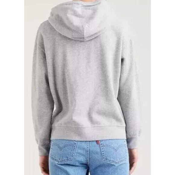 Levi’s A07770003 Women Sz L Gray Heather Standard Fit Full Zip Hoodie Jacket - Picture 9 of 9